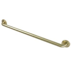 Roped 30 in. x 1-1/4 in. Grab Bar in Brushed Brass