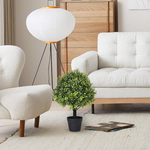 poetree 27.6 in. Artificial Boxwood Tree Topiary Ball Outdoor