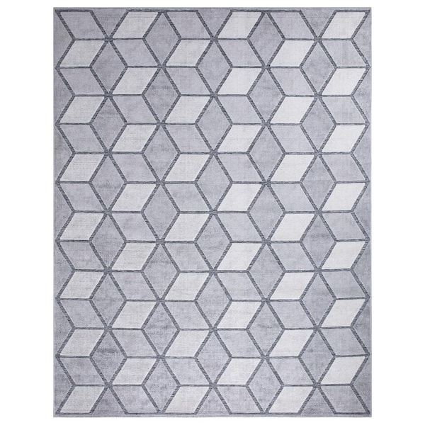 Kaleidoscope Gray 5 ft. x 7 ft. Indoor/ Outdoor Patio Area Rug