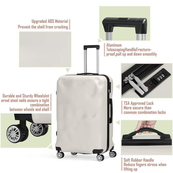 HIKOLAYAE Hikolayae 3 Piece Hardside Spinner Luggage Sets with TSA