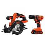 20-Volt MAX Lithium-Ion Cordless Drill/Driver and Circular Saw Combo Kit (2-Tool) with Battery 1.5Ah and Charger