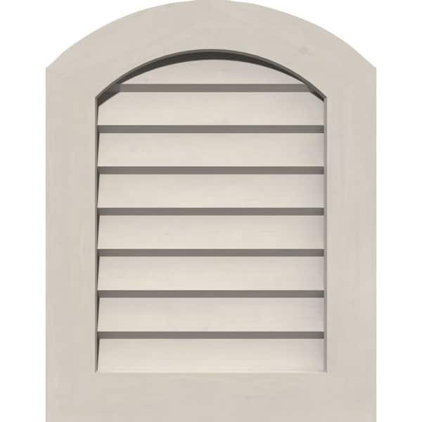 Ekena Millwork 23" x 33" Diamond Primed Smooth Pine Wood Paintable Gable Louver Vent Decorative