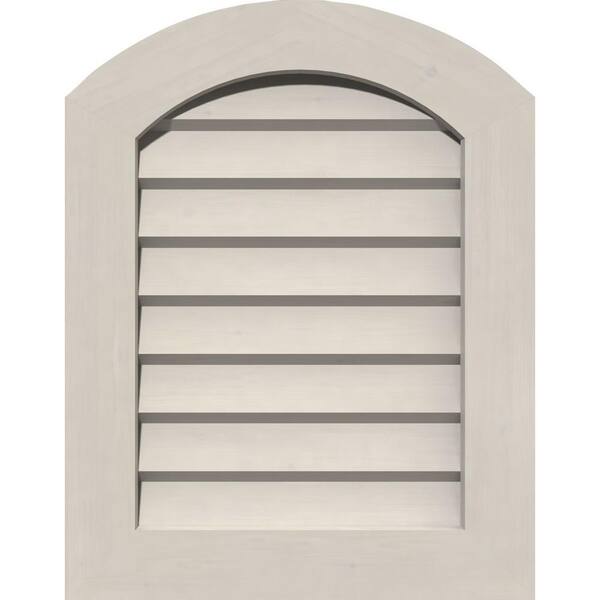 Ekena Millwork 27" x 41" Diamond Primed Smooth Pine Wood Paintable Gable Louver Vent Decorative