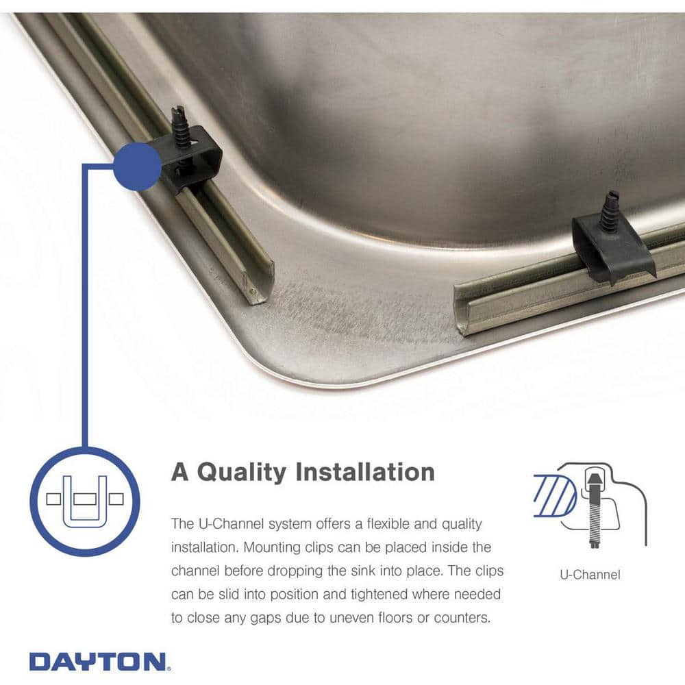 Dayton 25'' Stainless Steel Single Bowl Drop-In Kitchen Sink