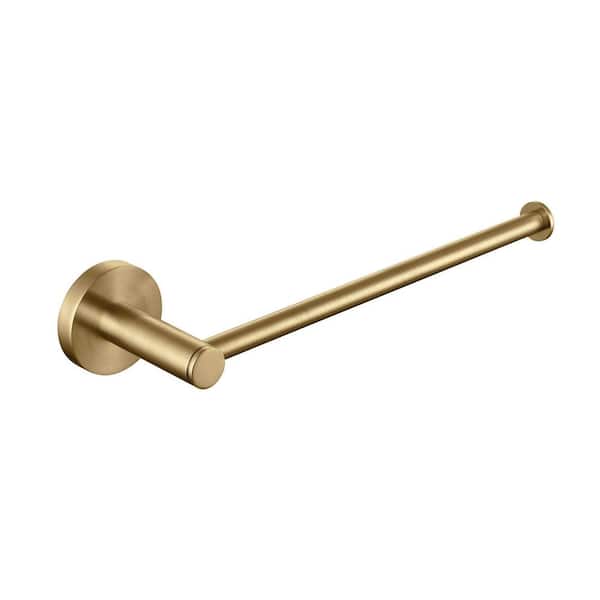 Bathroom Accessories 10 in. Wall Mounted Towel Bar in Brushed Brass