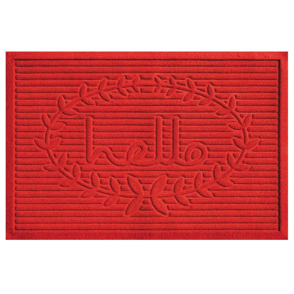 Poly Hello Indoor/Outdoor Mat, 3' x 5', Red price history on PriceWatchPro