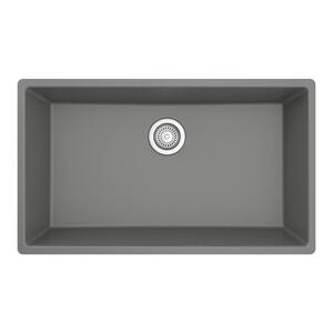 Karran QU- 812 Quartz 32.5 in. Large Single Bowl Undermount Kitchen ...