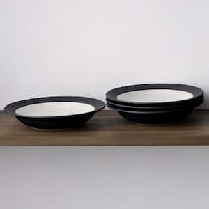 Colorwave Graphite 8.5 in., 20 fl. Oz. (Black) Stoneware Pasta/Rim Soup Bowls, (Set of 4)