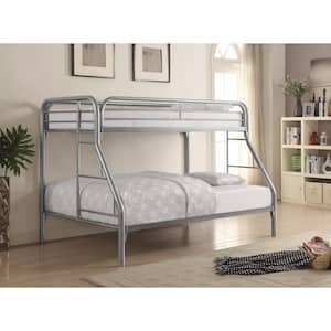 Silver Full Adjustable Bunk Bed with Ladders