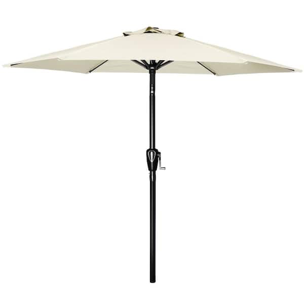 dubbin 7.5 ft. Steel Market Tilt Patio Umbrella in Beige