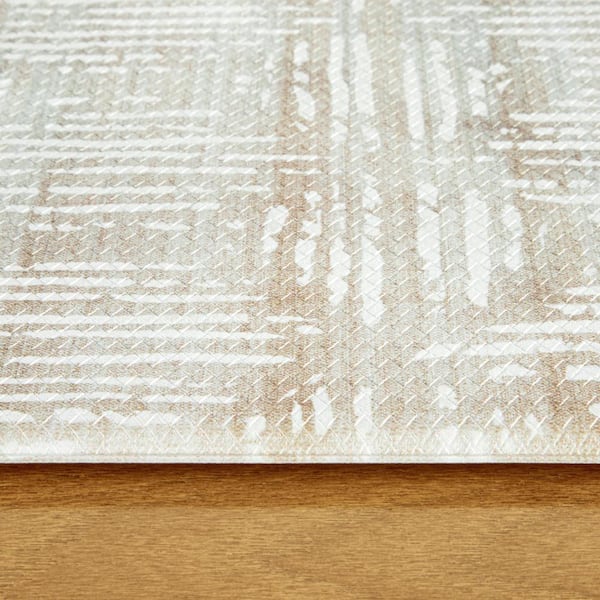 Basic Comfort Plus Boho Geo Beige 18 in. x 39 in. Anti Fatigue Mat