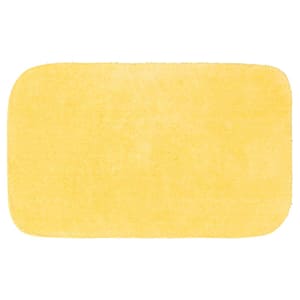 24 in. x 40 in. Rubber Ducky Yellow Traditional Plush Nylon Rectangle Bath Rug