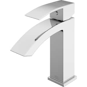 Satro Single Handle Single-Hole Bathroom Faucet in Chrome