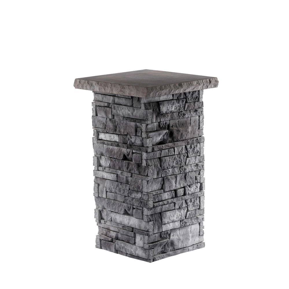 18 in. x 48 in. Evening Gray with a Slate Flat Cap Stone Pillar Kit price history on PriceWatchPro