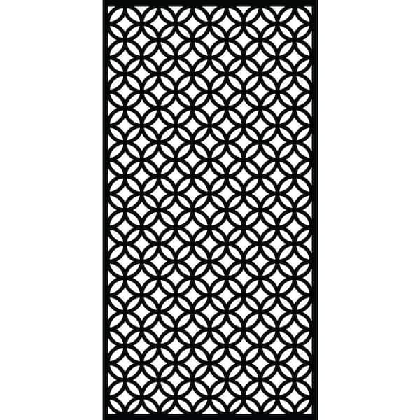 Matrix Halo 71 in. x 2.95 ft. Charcoal Recycled Plastic Decorative Fence Panel Screen