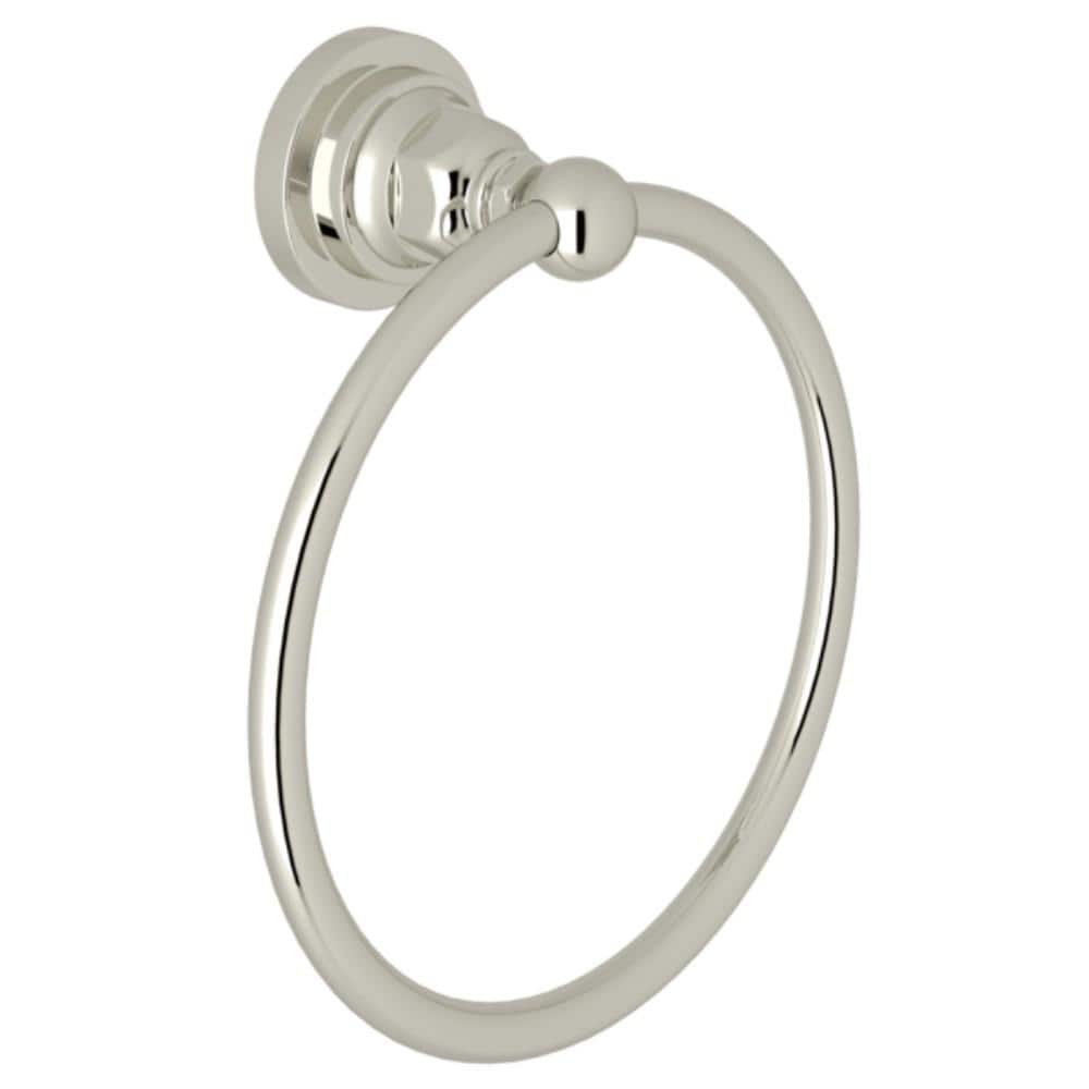 Polished Nickel Transitional Wall Mounted Towel Ring