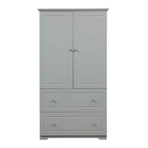 Anky 32.6 in. W x 13 in. D x 62.3 in. H Gray MDF Freestanding Bathroom Storage Linen Cabinet