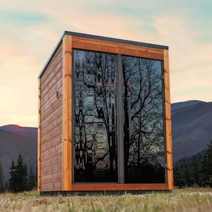 2-Person Outdoor Scots Pine Wood Traditional Wet/Dry Sauna with Electric Heater and EPDM Roof-UL Certified