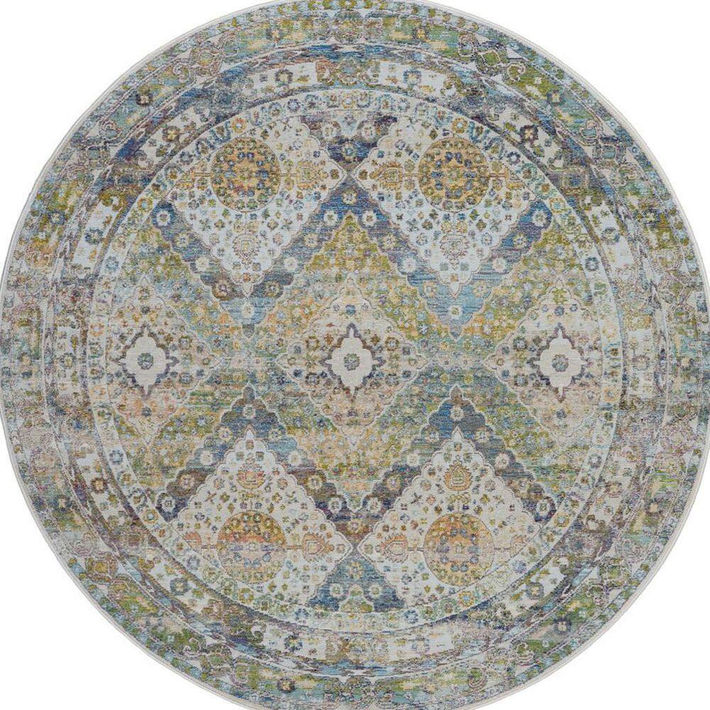 4' X 6' Ivory Blue and Red Floral Distressed Non Skid Area Rug price history on PriceWatchPro