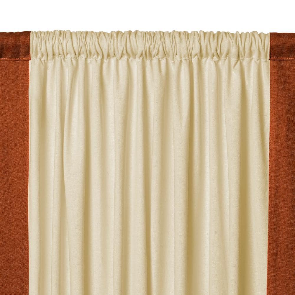 Spice Border Cream Cotton Rod Pocket Kitchen Tier Curtains - Set of 2