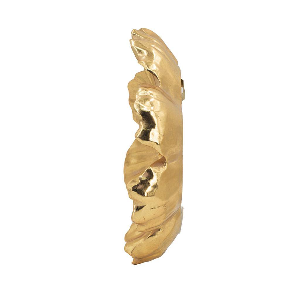 Set of 2 Gold Resin Floral Wall Accents