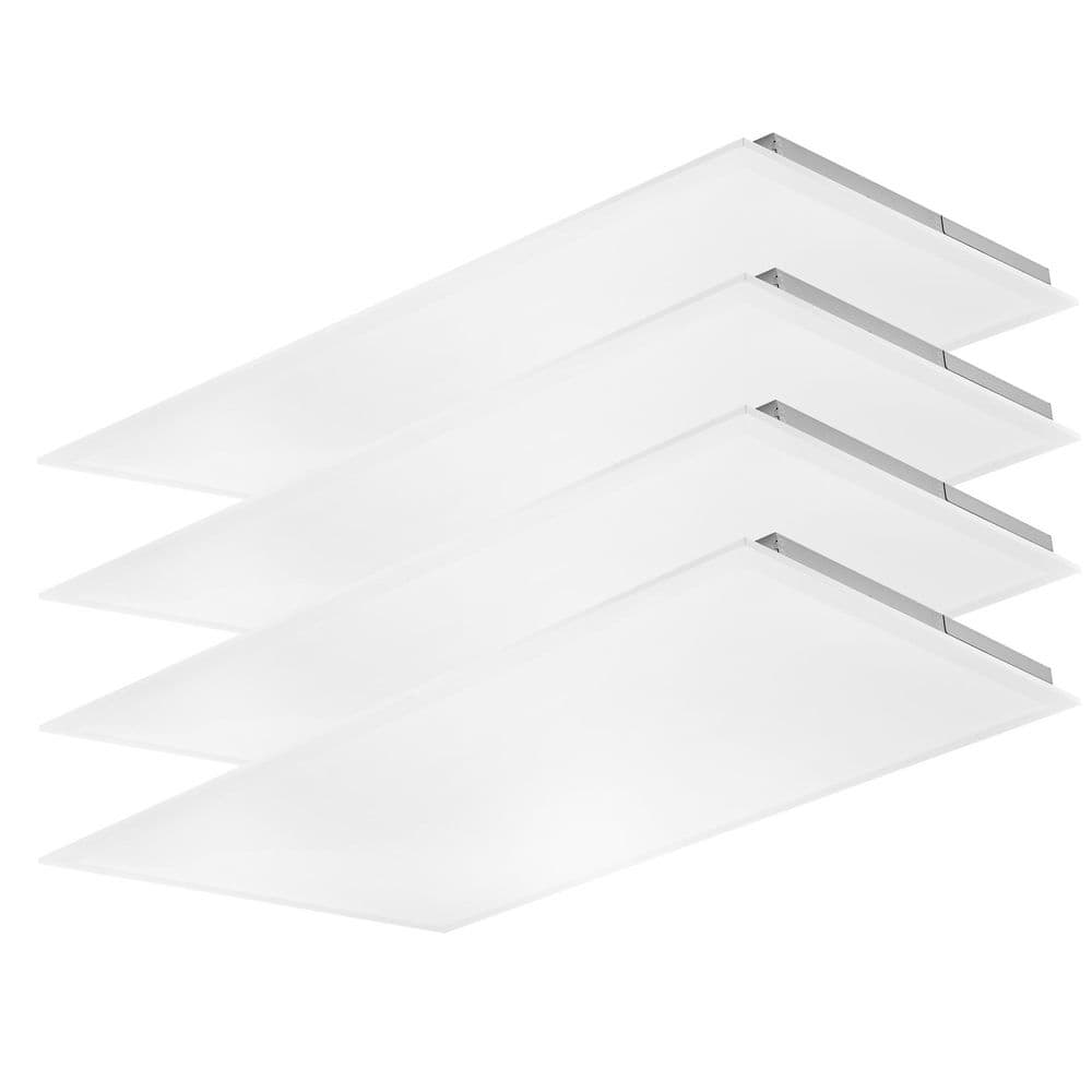 2 ft. x 4 ft. Integrated LED Flat Panel Ceiling Light Fixture Selectable Color Temp / Wattage, Up to 5000 Lumens, 4 Pack price history on PriceWatchPro