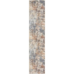 Astra Machine Washable Multicolor 2 ft. x 8 ft. Abstract Contemporary Runner Area Rug