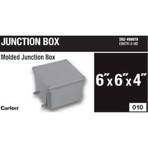 6 in. x 6 in. x 4 in. Gray PVC Junction Box