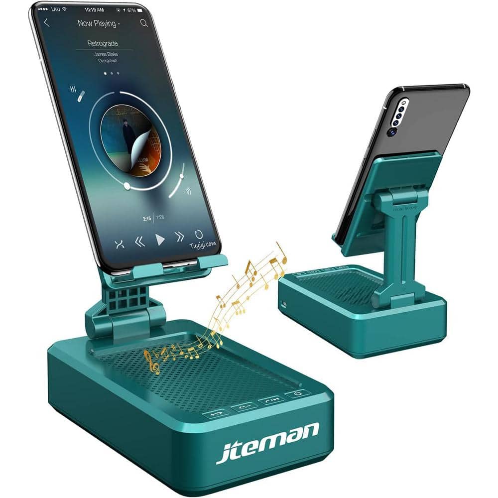 Portable Wireless Bluetooth Speaker with Phone Stand Gifts for Women Men, C