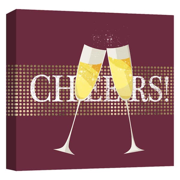 PTM Images Cheers III'' Canvas Abstract Wall Art 15 in. x 15 in.