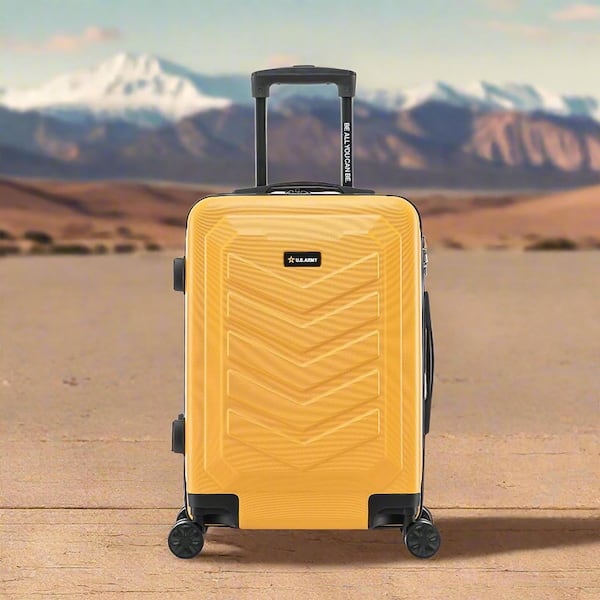 US ARMY FOX 20 in . Carry-On Suitcase Mustard USLFOX00S-MUS - The
