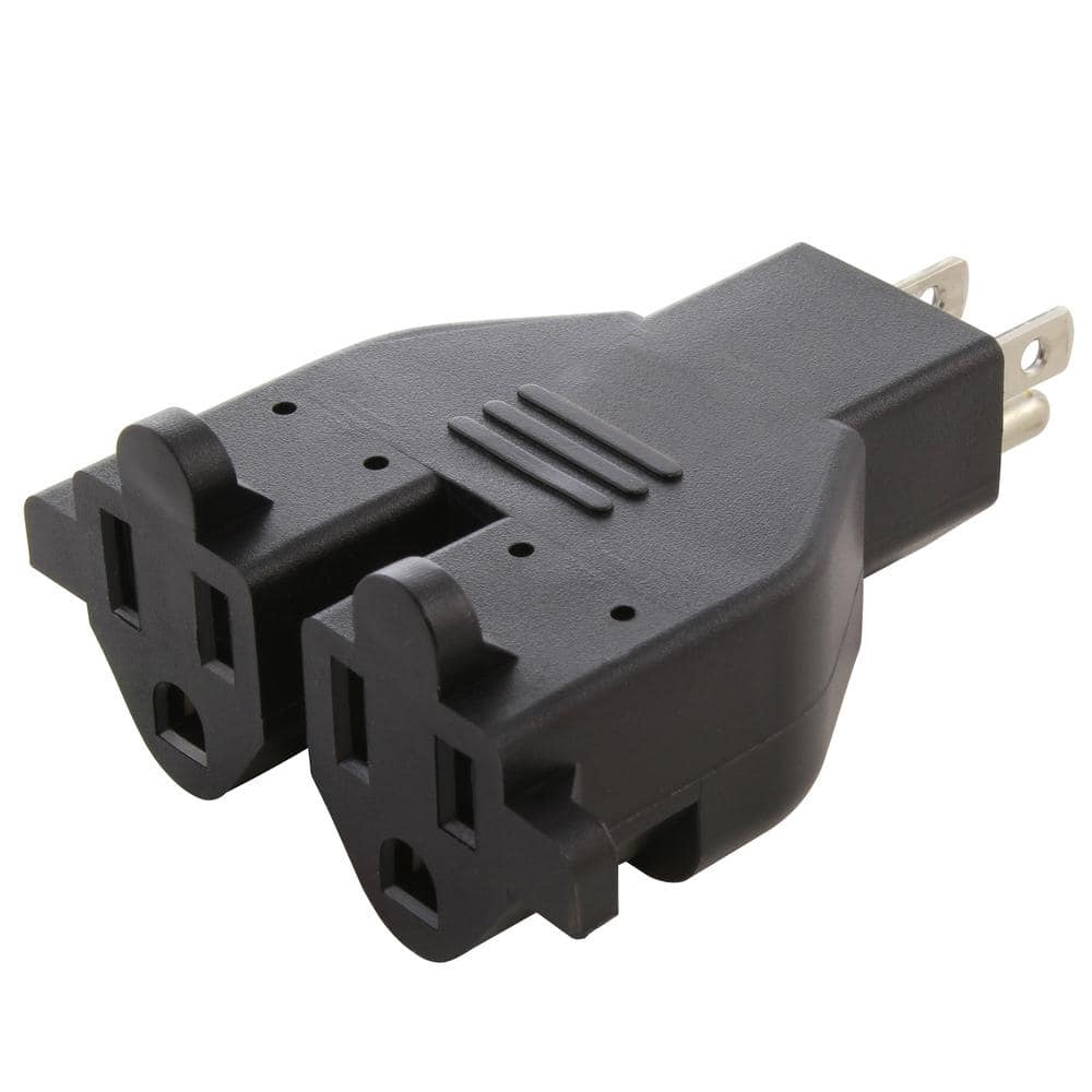 NEMA 5-15P to (2) 5-15R Regular Household 3-Prong Heavy Duty Dual Outlets Adapter price history on PriceWatchPro