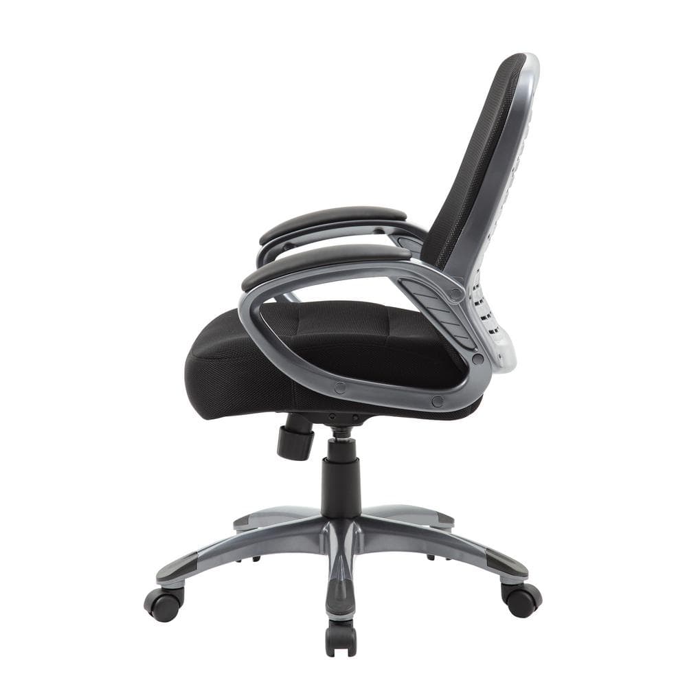 ErgoComfort High Back Swivel Task Chair with Mesh & Leather Accents