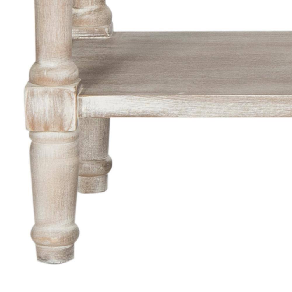 Christa Brown Wood and Metal Console Table with Storage