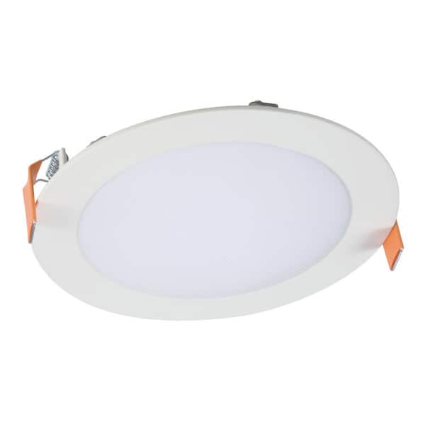 HALO HLB 6 in. Selectable White Round New Construction/Remodel Canless Recessed Integrated LED Downlight Kit