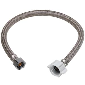 1/2 in. Compression x 7/8 in. Ballcock Nut x 20 in. Braided Polymer Toilet Supply Line