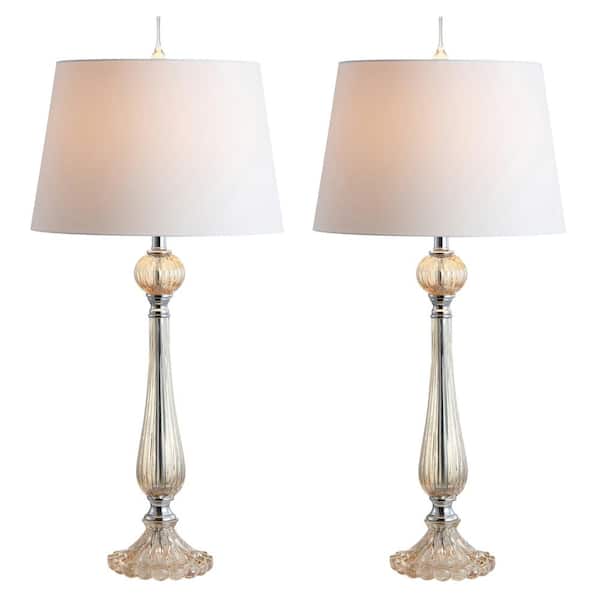 JONATHAN Y Chloe 32.5 in. Champagne Glass LED Table Lamp (Set of 2)  JYL2067A-SET2 - The Home Depot