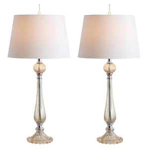 Chloe 32.5 in. Champagne Glass LED Table Lamp (Set of 2)