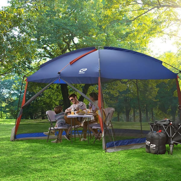 Cesicia 12 x 10 ft. Mesh Net Wall Canopy Screen Dome Tent in Blue
