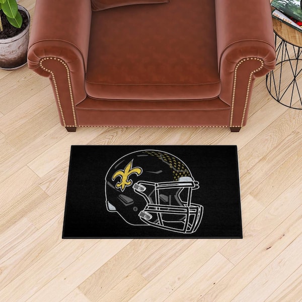 FANMATS NFL New Orleans Saints Black 2 ft. Round Area Rug 17967 - The Home  Depot