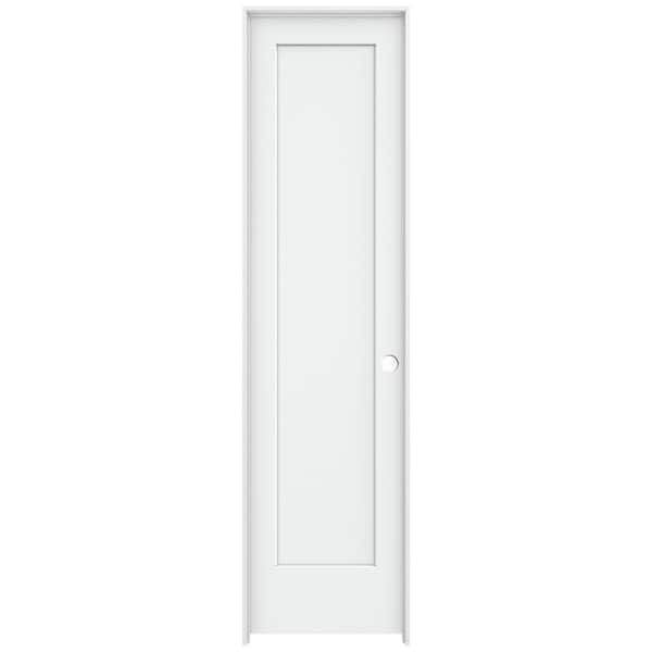 JELD-WEN 24 in. x 96 in. Madison White Painted Left-Hand Smooth Solid Core Molded Composite MDF Single Prehung Interior Door