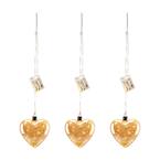 25.75 in. H Heart LED Warm White Lights Christmas String Lights Glass Wall Decor (3-Pack)