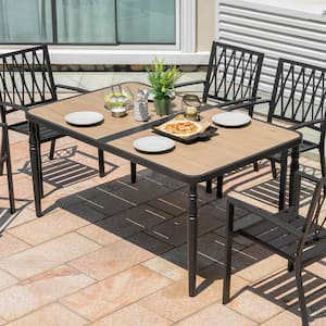 【新品】auvil テーブル black garden family table Nuu Garden Black Rectangle Metal Outdoor Patio Dining Table with