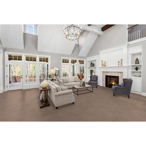 Dream Wish - Hope - Beige 32 oz. SD Polyester Texture Installed Carpet