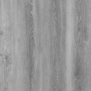 DecoCore Soft Gray 22 MIL x 5.1 in. W x 25 in. L Click Lock Waterproof Luxury Vinyl Plank Flooring (14.5 sqft/case)