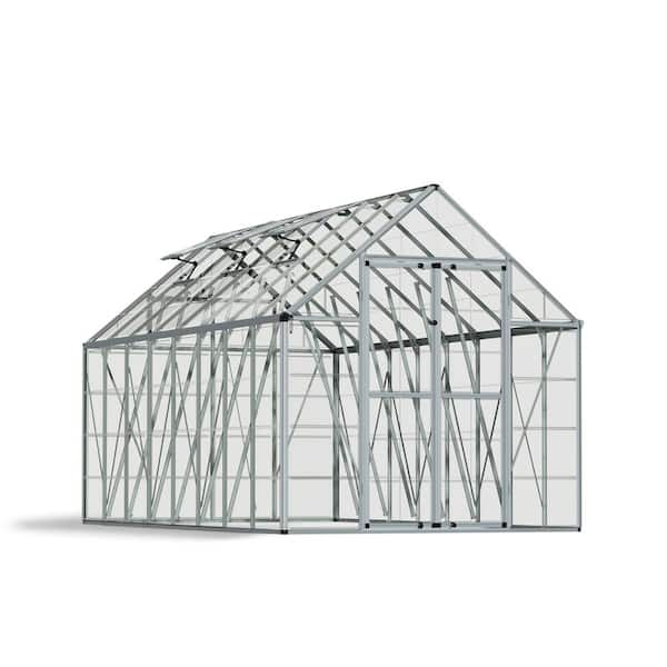 Snap and Grow 8 ft. x 16 ft. Silver/Clear DIY Greenhouse Kit