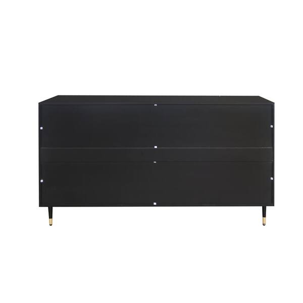FUNKOL 15.75-in W x 59.84-in D x 33.46-in H in Black Lacquered Wooden Ready to Assemble Floor Kitchen Cabinet with Storage