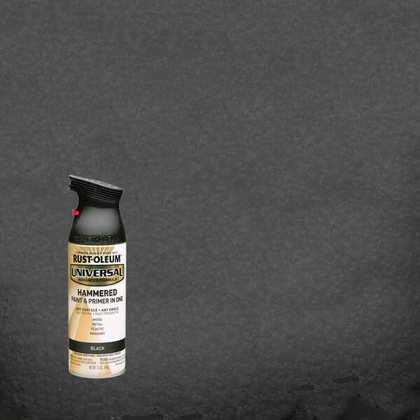 Rust-Oleum Universal 12 oz. All Surface Hammered Black Spray Paint and primer in 1