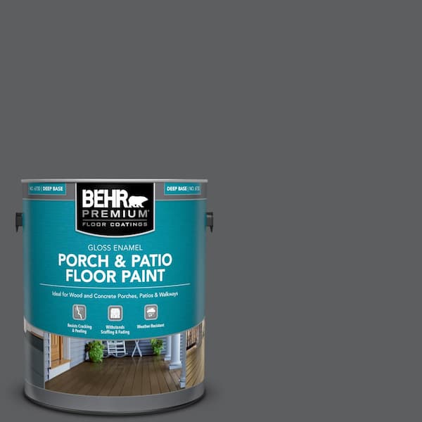 BEHR PREMIUM 1 gal. #N500-6 Graphic Charcoal Gloss Enamel Interior/Exterior Porch and Patio Floor Paint