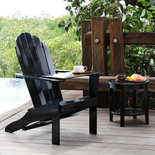 Cambridge Casual Juni Mahogany Wood Black Adirondack Chair Free Cambridge Casual Juni Mahogany Wood Black Adirondack Chair Free